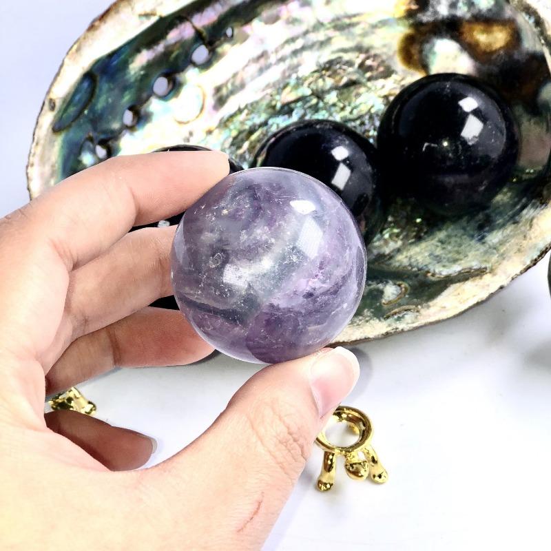 Polished Rainbow Fluorite Sphere 40 MM || Mental Clarity, Stress relief || China-Nature's Treasures