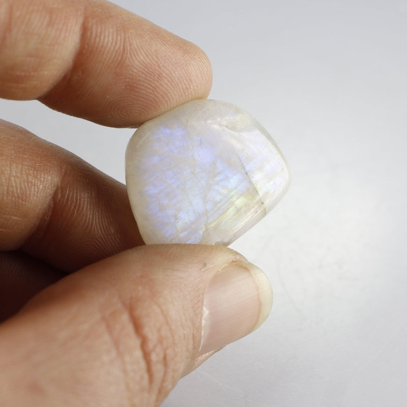 Polished Rainbow Moonstone Tumble Stone || Balance, Psychic