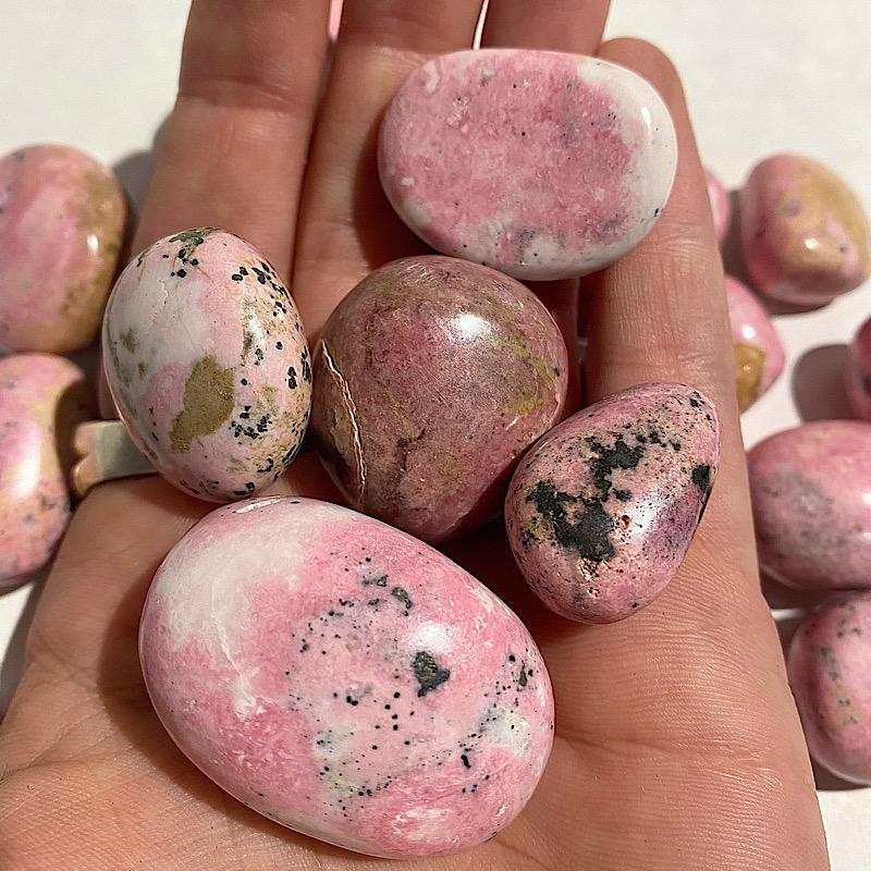 Polished Rhodonite Tumble Stone || Self- Healing, Forgiveness, Past Life Trauma || Peru-Nature's Treasures