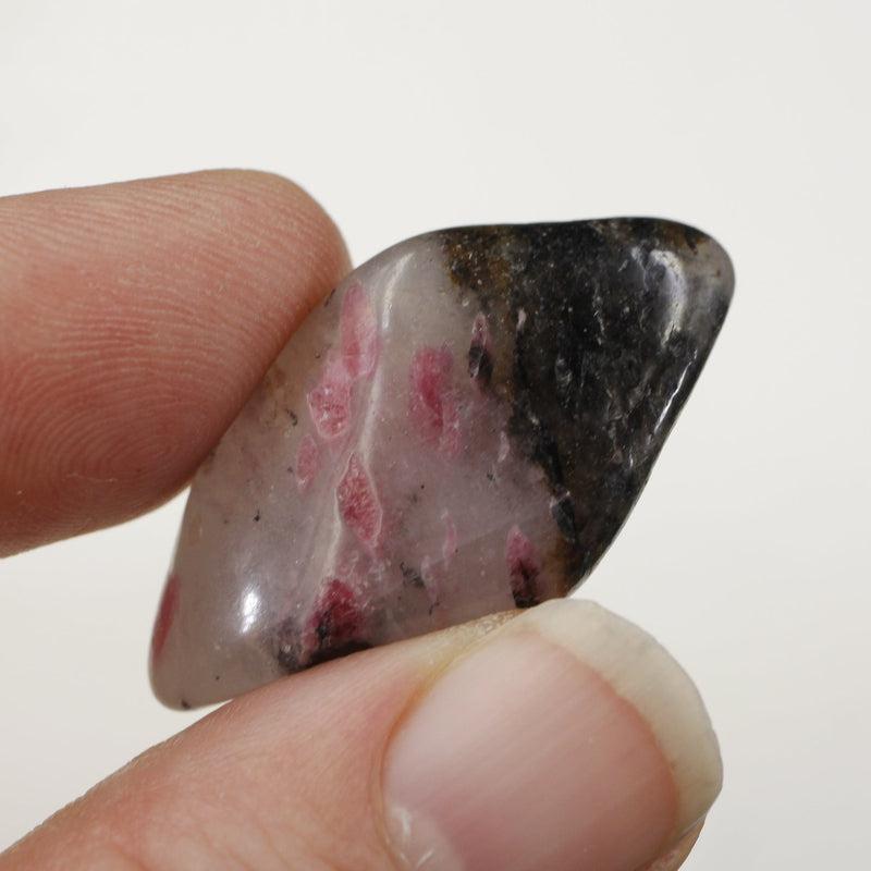 Polished Rhodonite Tumble Stone || Unconditional Love, Self Healing, Past Trauma || Madagascar-Nature's Treasures