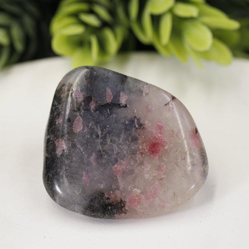 Polished Rhodonite Tumble Stone || Unconditional Love, Self Healing, Past Trauma || Madagascar-Nature's Treasures