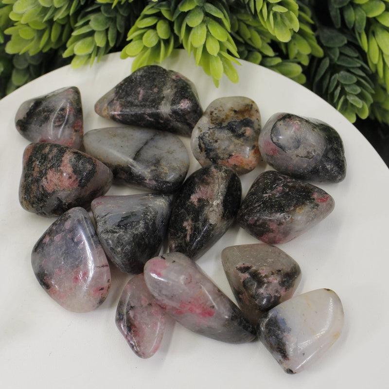 Polished Rhodonite Tumble Stone || Unconditional Love, Self Healing, Past Trauma || Madagascar-Nature's Treasures