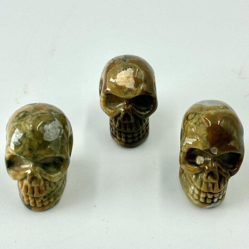 Polished Rhyolite Skull Carvings || Brazil-Nature's Treasures