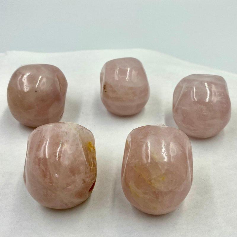 SHOW PRODUCT- Rose Quartz Skull Carvings || Brazil-Nature's Treasures