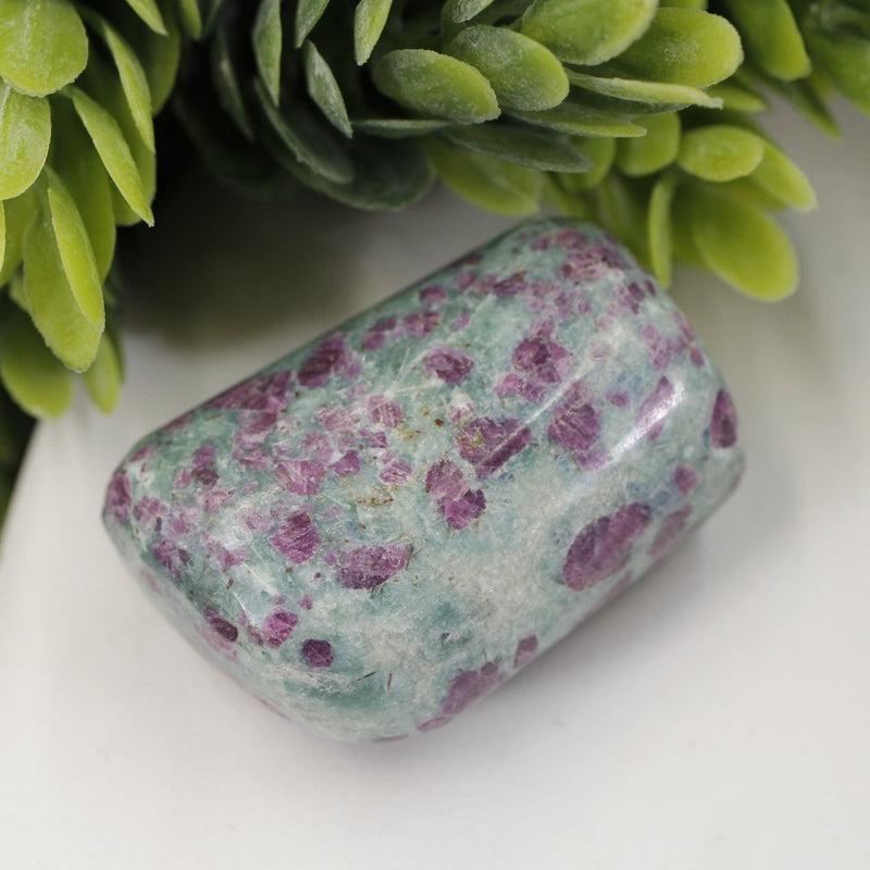 Polished Ruby In Kyanite Tumble Stone || Compassion, Communication, Inner-Love || India-Nature's Treasures