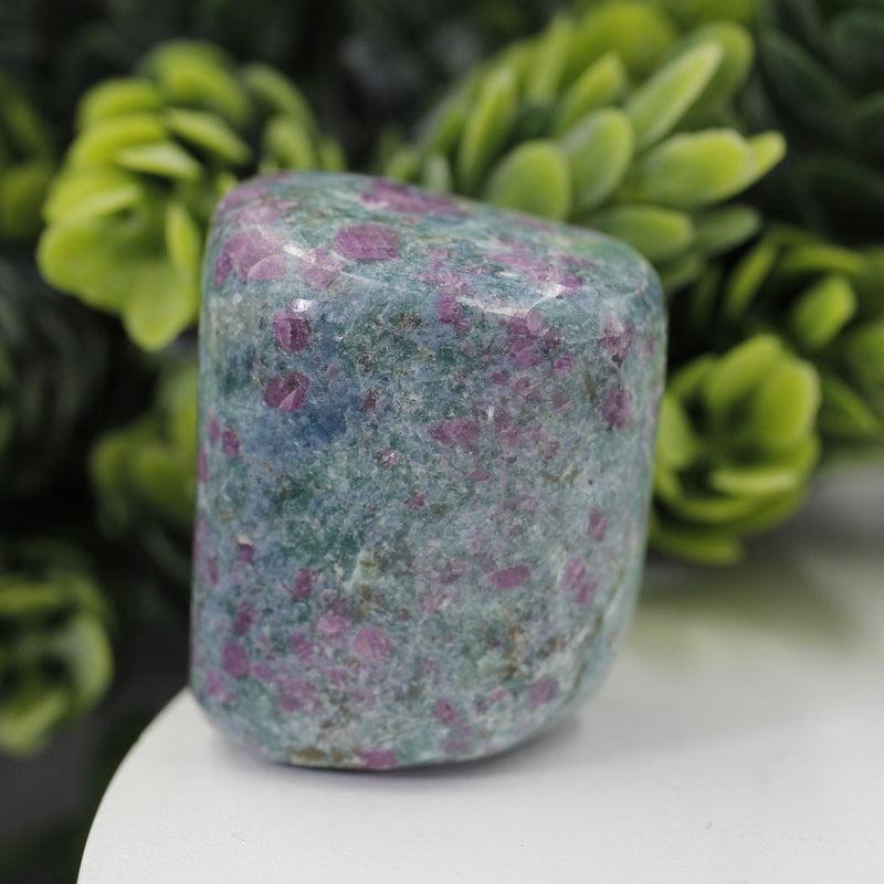 Polished Ruby In Kyanite Tumble Stone || Compassion, Communication, Inner-Love || India-Nature's Treasures