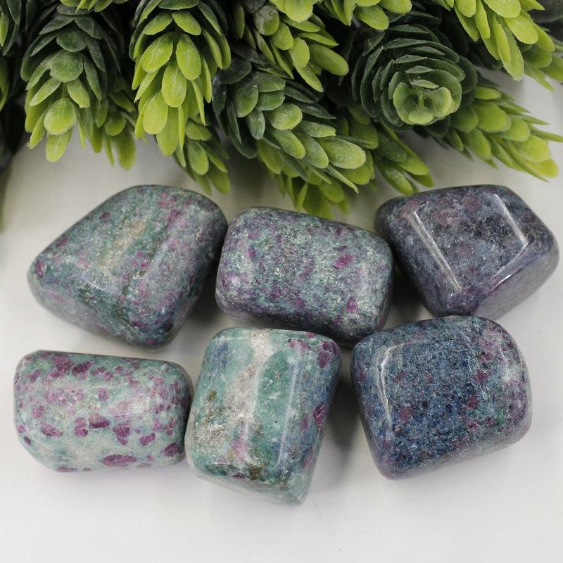 Polished Ruby In Kyanite Tumble Stone || Compassion, Communication, Inner-Love || India-Nature's Treasures
