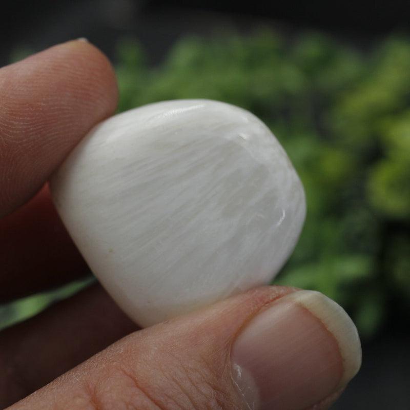 Polished Scolecite Tumble Stone || Inner Peace, Cleansing || India-Nature's Treasures