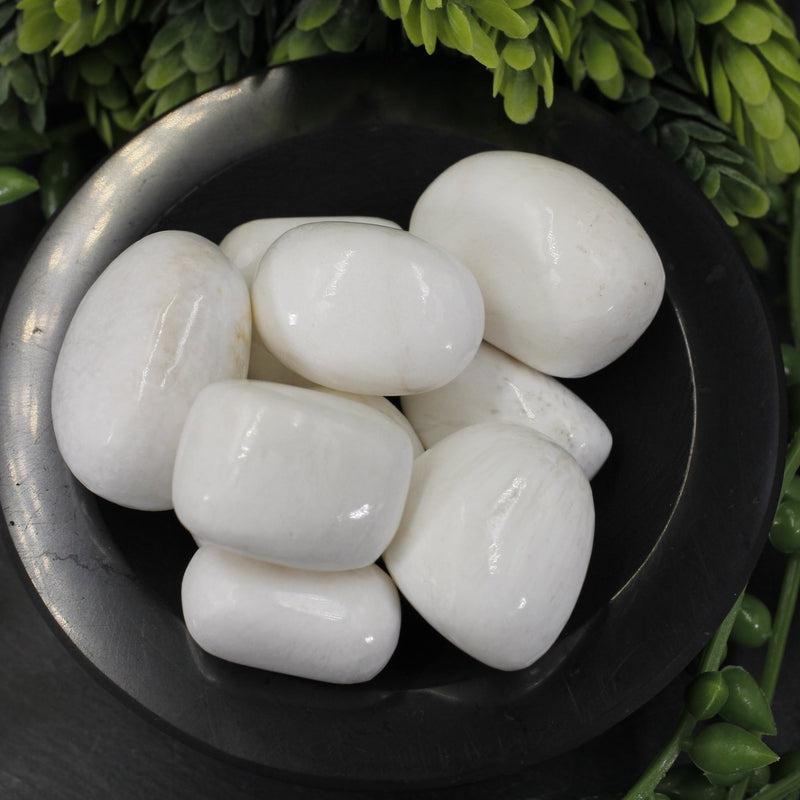 Polished Scolecite Tumble Stone || Inner Peace, Cleansing || India
