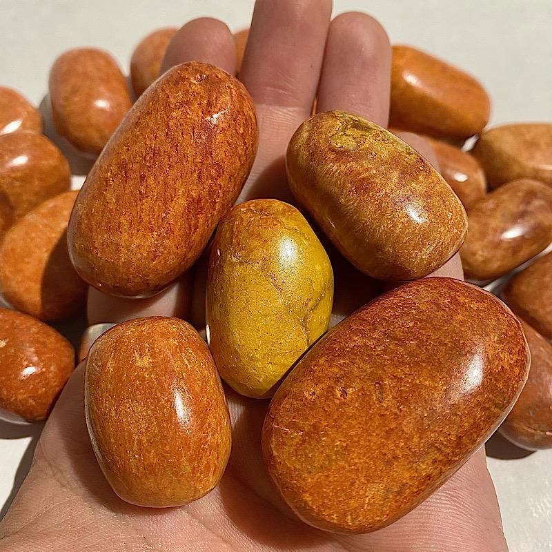 Polished Sedona Red Jasper Tumble Stone || Protection, Energy Cleansing, Clearing Blockages || Peru
