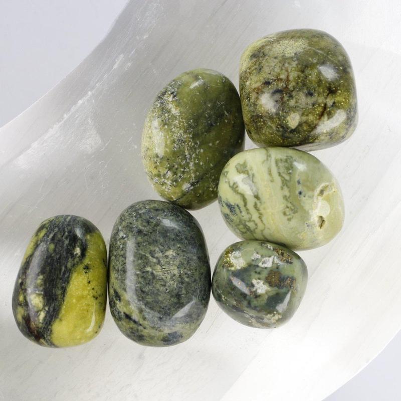Polished Serpentine Tumble Stone || Balance, Cleansing, Physic Enhancement || Peru