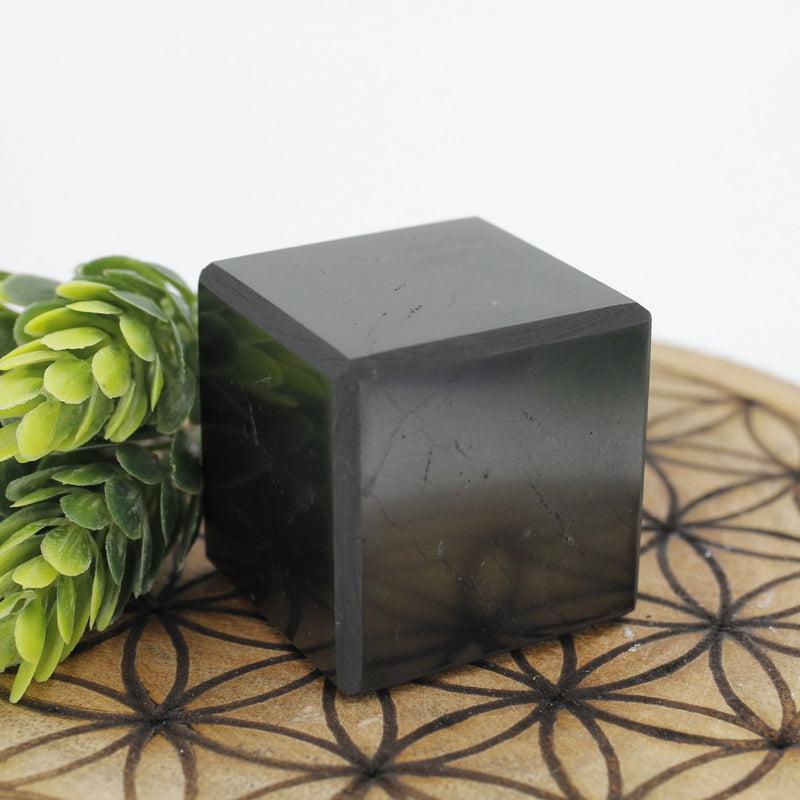 Polished Shungite Cube || Small || EMF, Protection, Cleansing || Russia