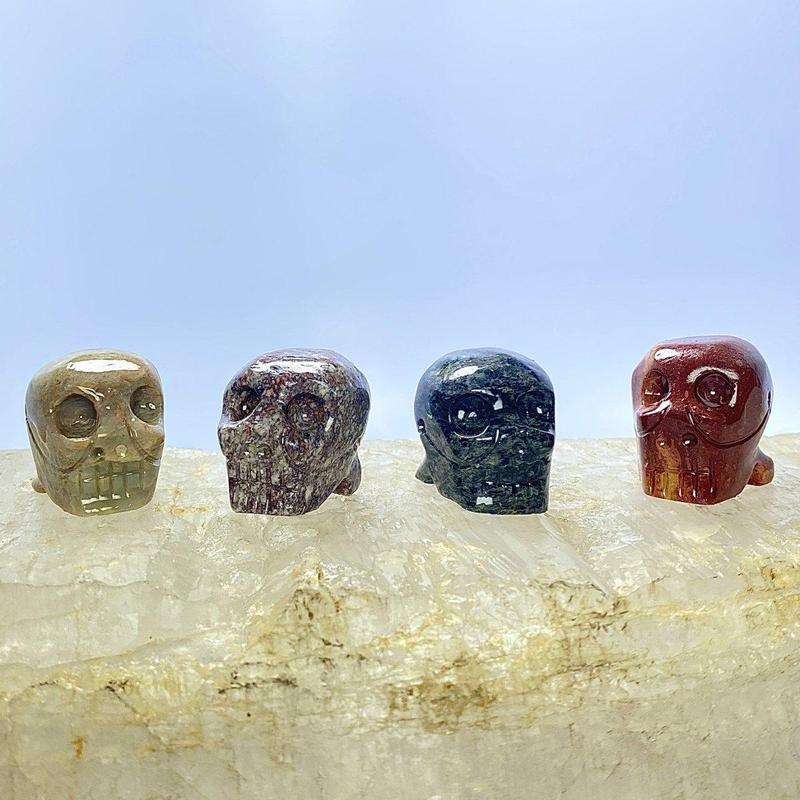 Polished Soapstone Skull Carvings || Peru-Nature's Treasures