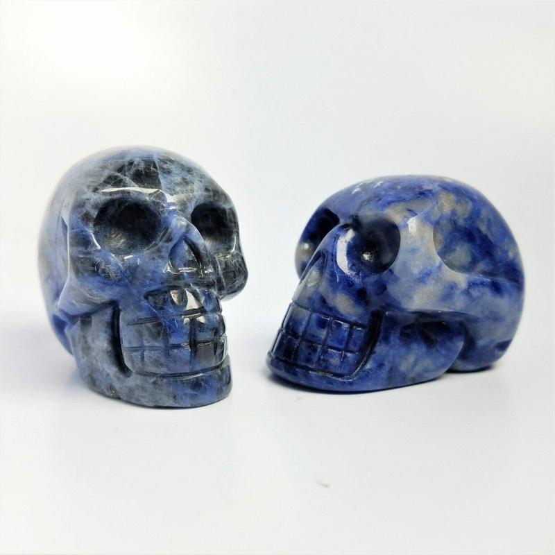 SHOW PRODUCT- Sodalite Skull Carvings || Brazil-Nature's Treasures