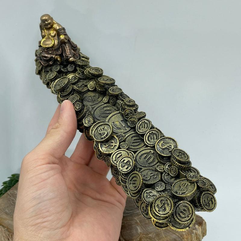 Prosperity Money Buddha Totem Incense Holder || Happiness, Abundant, Positivity-Nature's Treasures
