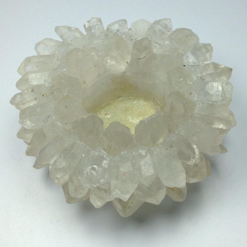 Quartz Crystal Crown Tea Light Holder-Nature's Treasures