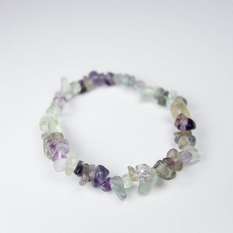 Rainbow Fluorite Chip Bracelet-Nature's Treasures
