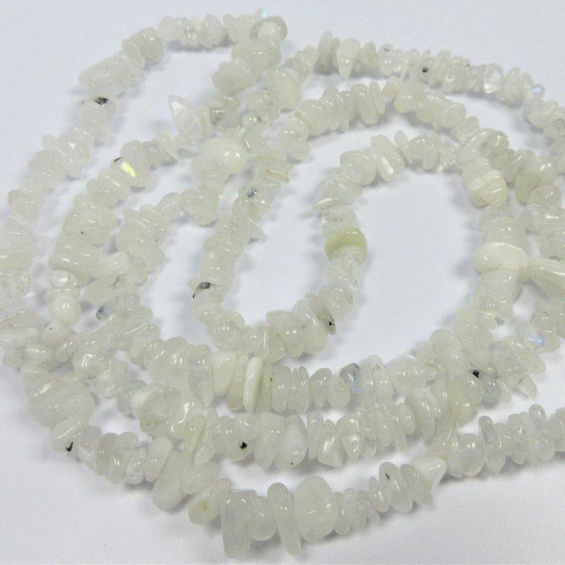 Rainbow Moonstone Chip Necklace-Nature's Treasures