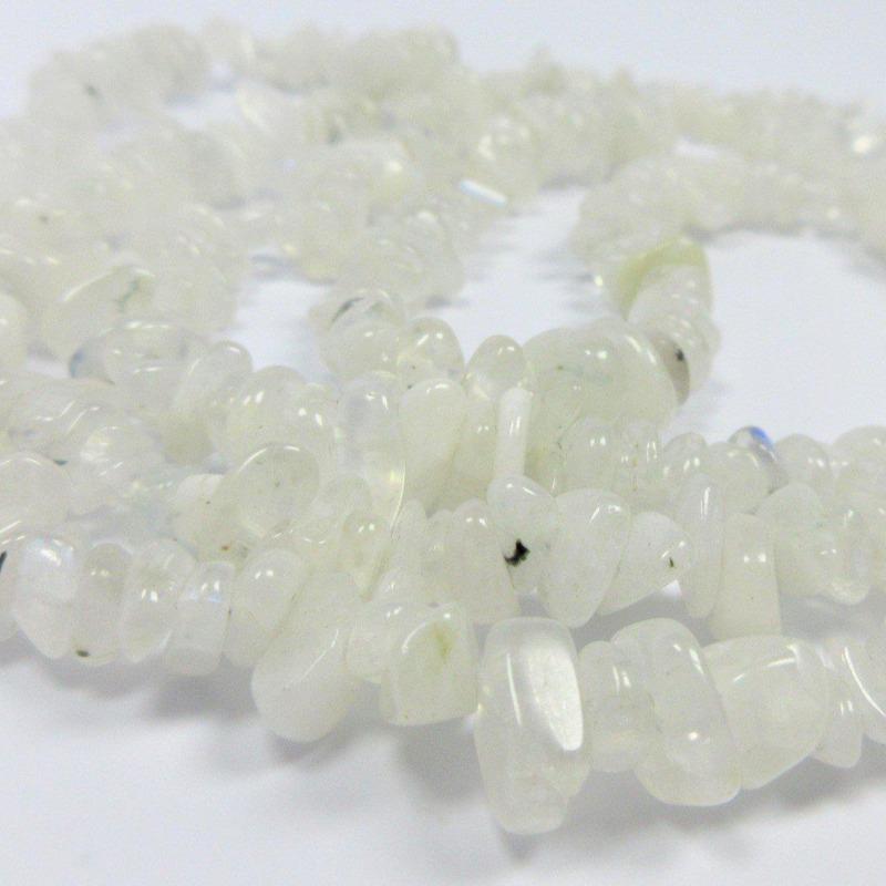 Rainbow Moonstone Chip Necklace-Nature's Treasures