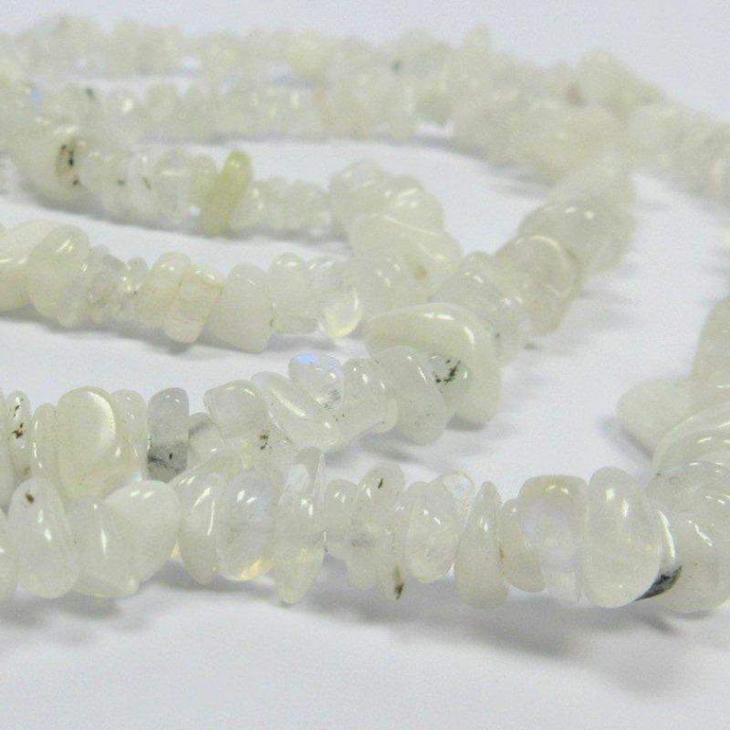 Rainbow Moonstone Chip Necklace-Nature's Treasures