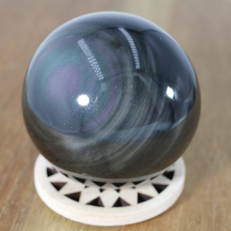 Rainbow Obsidian Sphere || 40mm || Protection, Recovering Emotional Past Wounds, Grounding || Mexico
