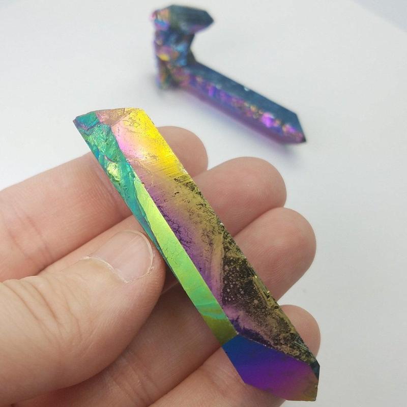 Rainbow Titanium Aura Quartz-Nature's Treasures