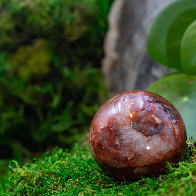 Red Heated Hematoid Quartz Spheres || Grounding, Psychic Enhancer, Protection And Aura Cleansing || Madagascar-Nature's Treasures