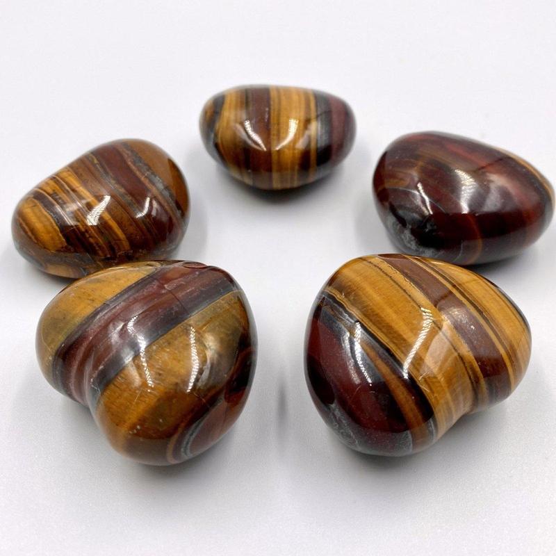 Red Tiger's Eye Puff Heart-Nature's Treasures
