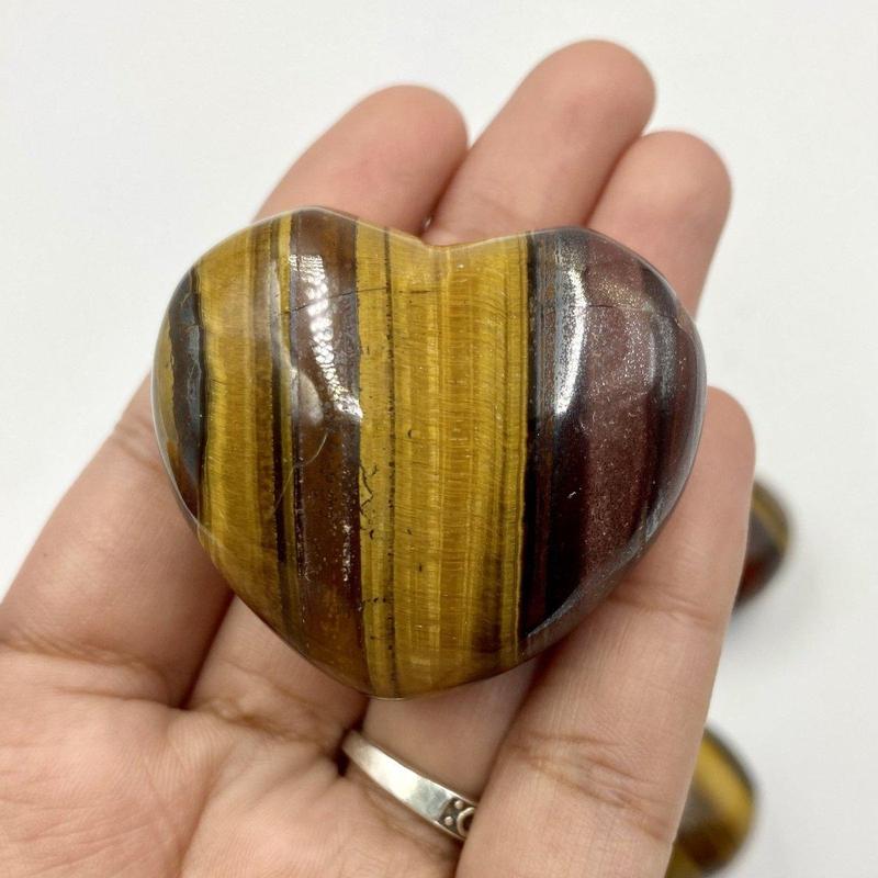 Red Tiger's Eye Puff Heart-Nature's Treasures