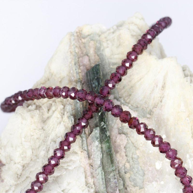 Rhodolite Garnet Dainty Faceted Necklace || .925 Sterling Silver-Nature's Treasures