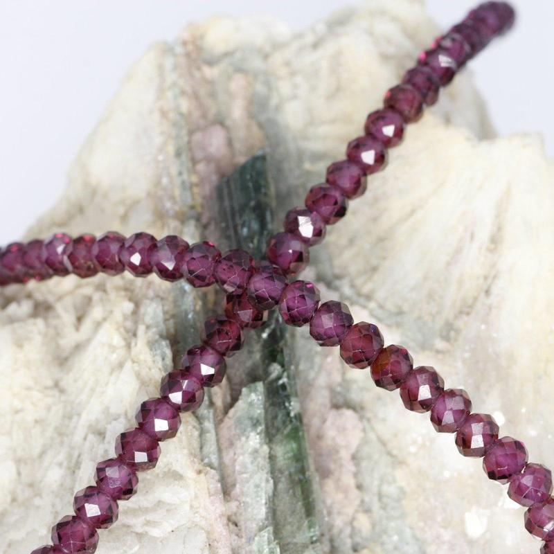 Rhodolite Garnet Dainty Faceted Necklace || .925 Sterling Silver-Nature's Treasures