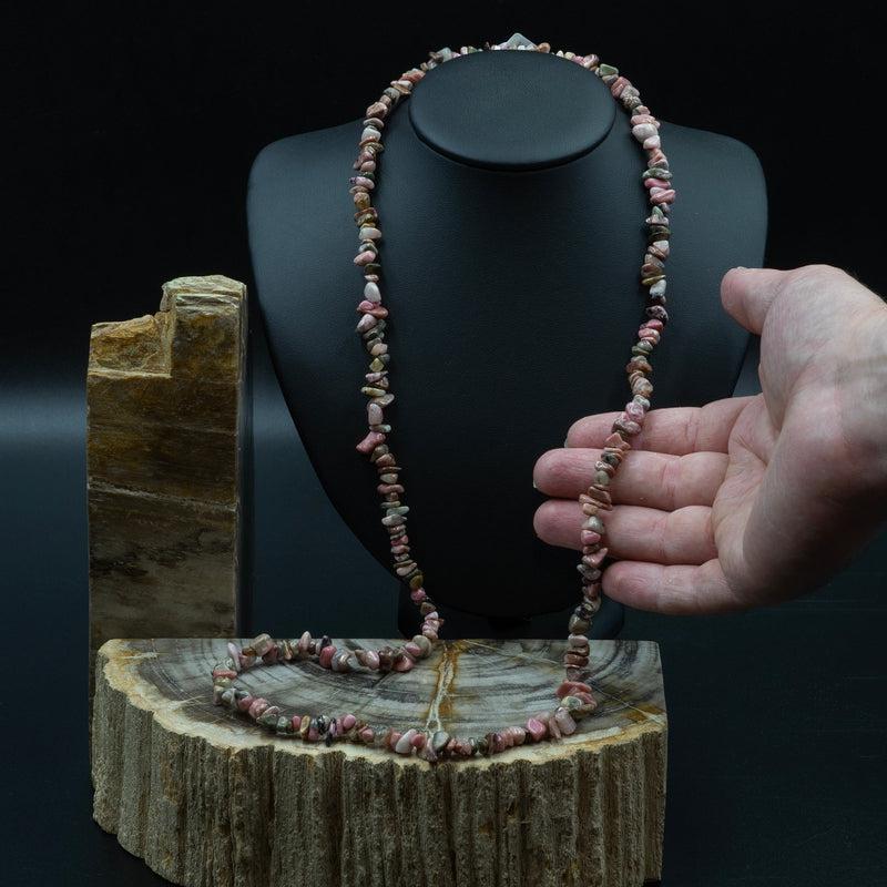 Rhodonite Chip Necklace || Self- Healing-Nature's Treasures
