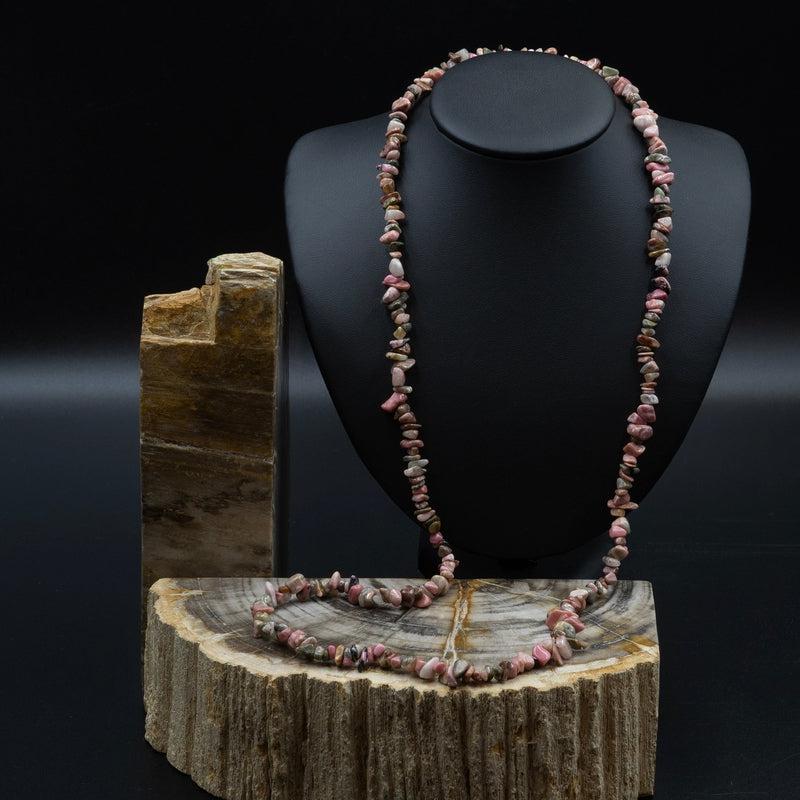 Rhodonite Chip Necklace || Self- Healing