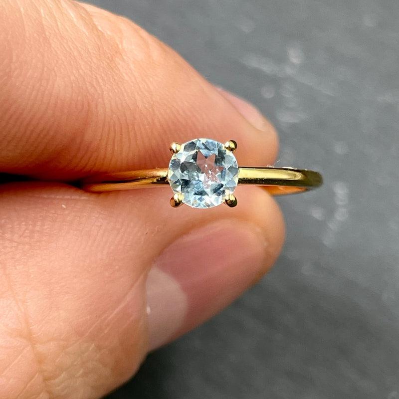 Rich Blue Topaz Ring || 14K Vermeil Yellow Gold || Brazil-Nature's Treasures