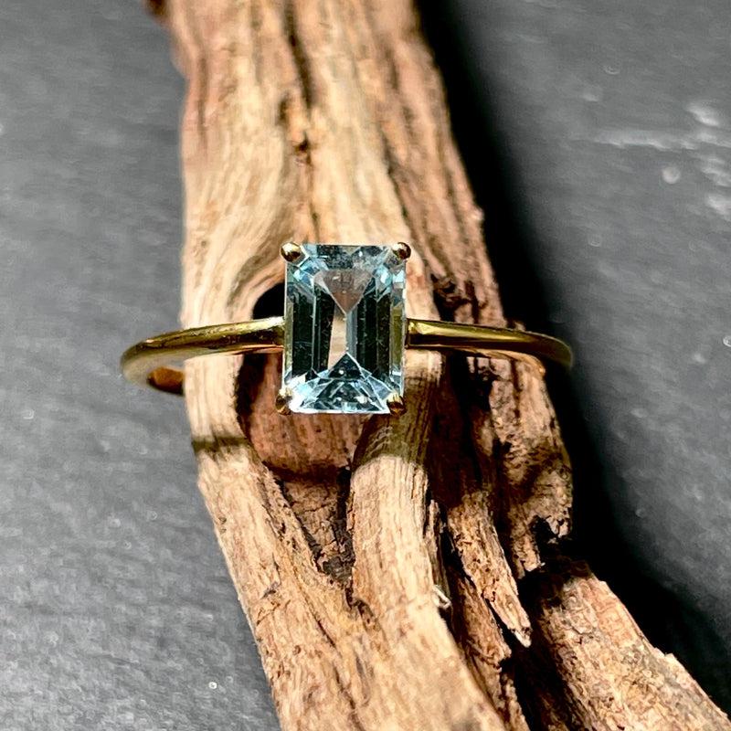Rich Blue Topaz Ring || 14K Vermeil Yellow Gold || Brazil-Nature's Treasures