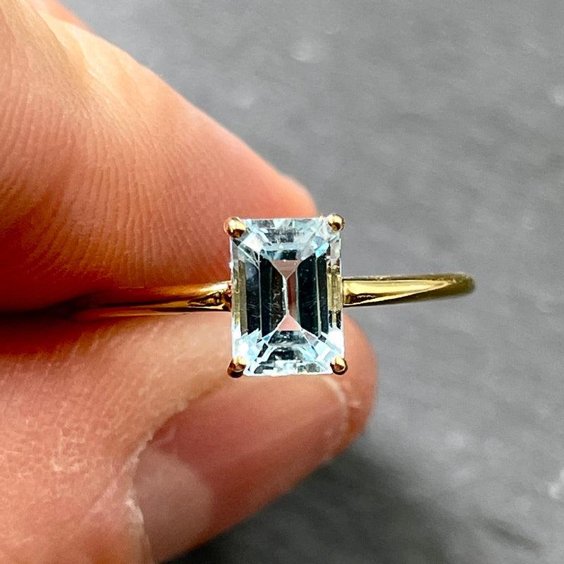 Rich Blue Topaz Ring || 14K Vermeil Yellow Gold || Brazil-Nature's Treasures