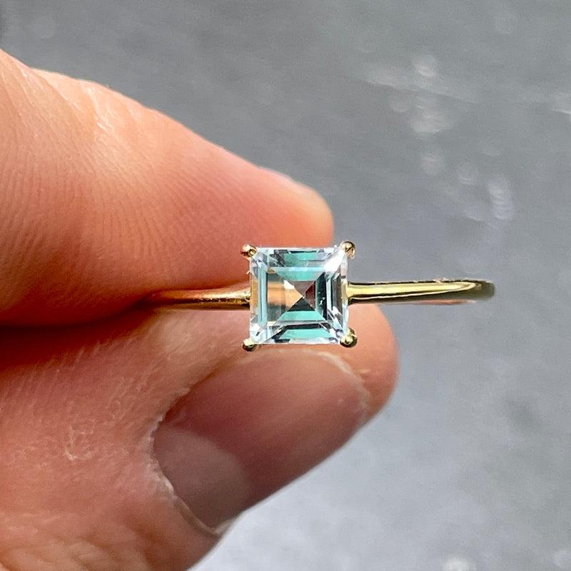 Rich Blue Topaz Ring || 14K Vermeil Yellow Gold || Brazil-Nature's Treasures