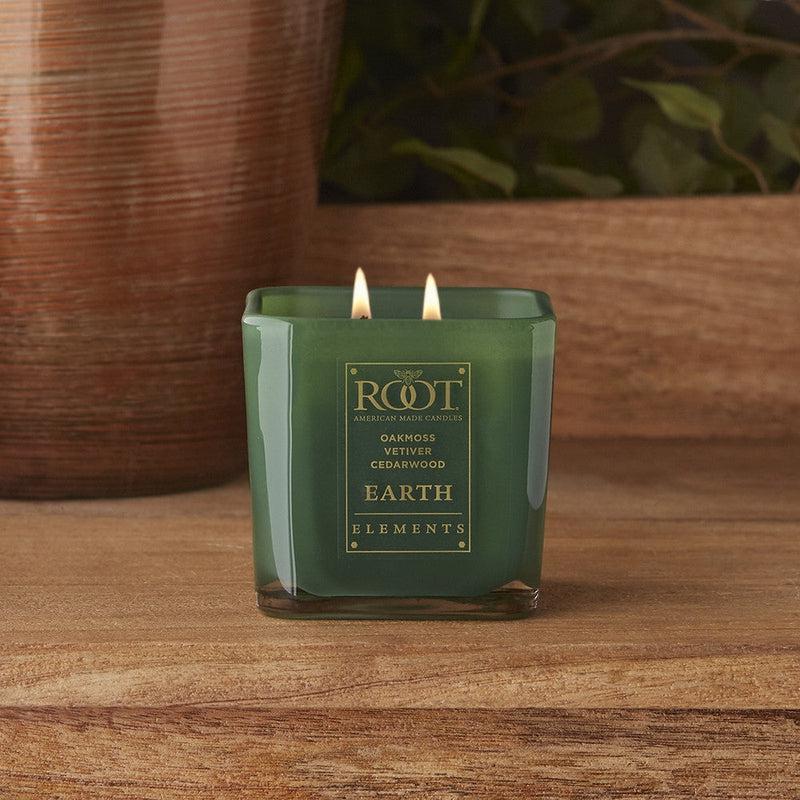 Root Candles Elements Collection || Earth - Oakmoss, Vetiver & Cedarwood-Nature's Treasures