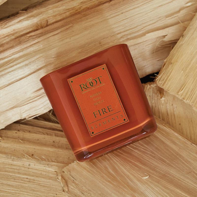 Root Candles Elements Collection || Fire - Amber, Oud & Birch-Nature's Treasures
