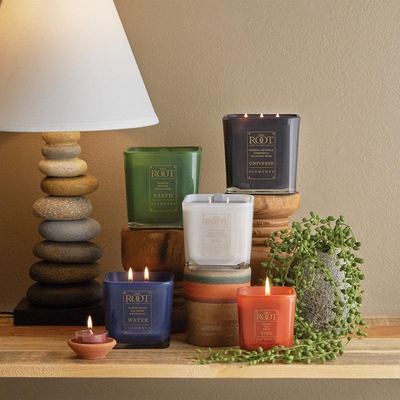 Root Candles Elements Collection || Fire - Amber, Oud & Birch-Nature's Treasures