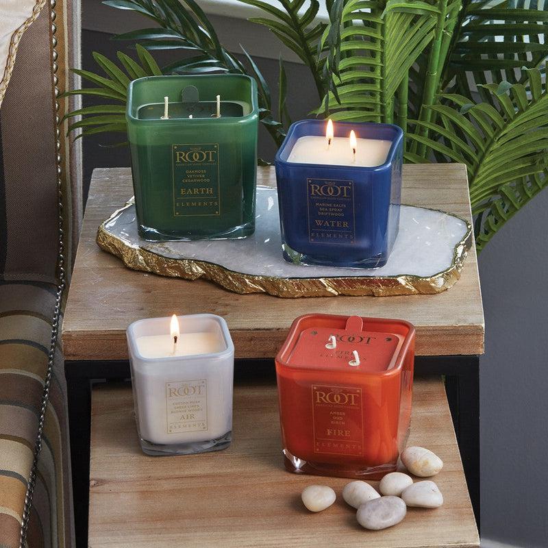 Root Candles Elements Collection || Water - Marine Salts, Sea Spray & Driftwood-Nature's Treasures