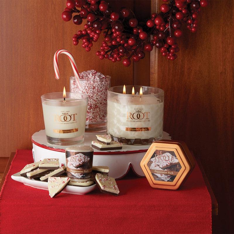 Root Candles Holiday Legacy Collection || Peppermint Bark-Nature's Treasures