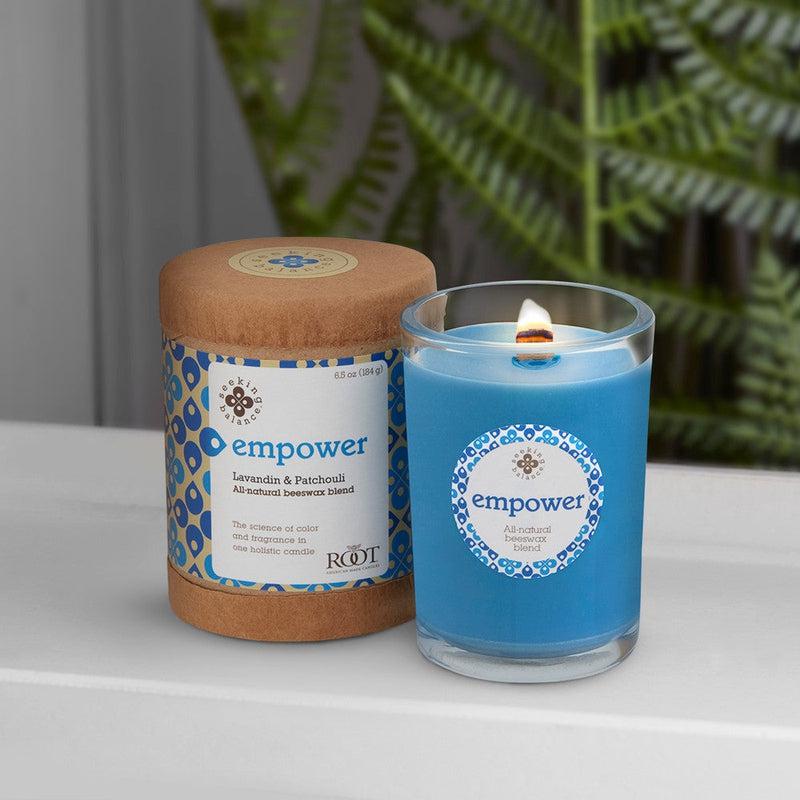 Root Candles Seeking Balance Spa Collection || Empower - Lavandin & Patchouli-Nature's Treasures