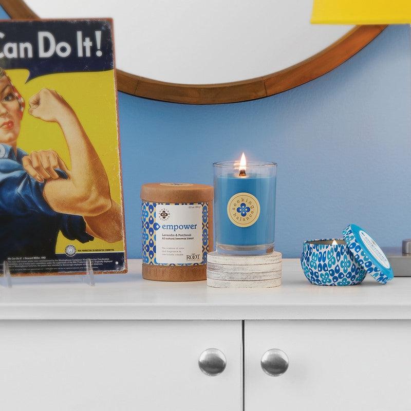 Root Candles Seeking Balance Spa Collection || Empower - Lavandin & Patchouli-Nature's Treasures