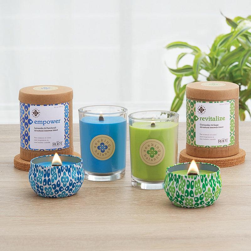 Root Candles Seeking Balance Spa Collection || Empower - Lavandin & Patchouli-Nature's Treasures