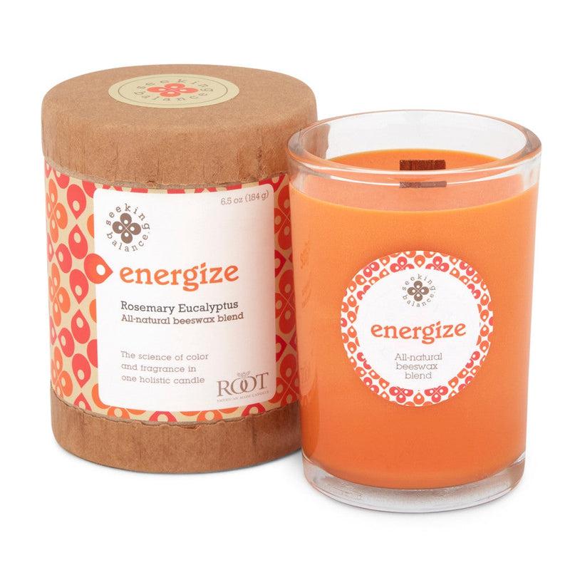 Root Candles Seeking Balance Spa Collection || Energize - Rosemary Eucalyptus-Nature's Treasures