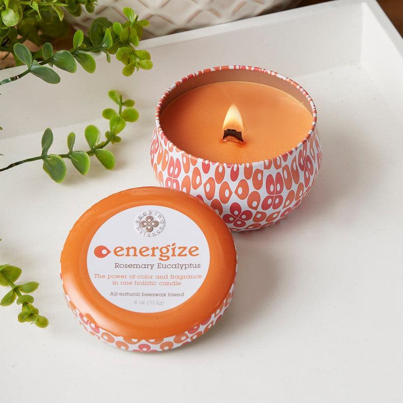Root Candles Seeking Balance Spa Collection || Energize - Rosemary Eucalyptus-Nature's Treasures