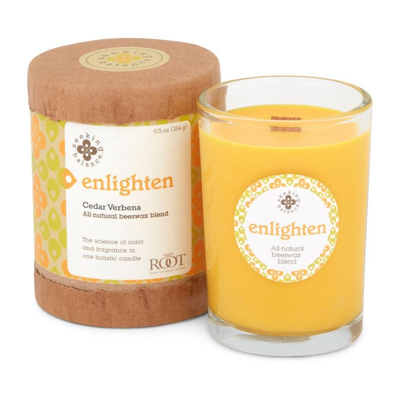 Root Candles Seeking Balance Spa Collection || Enlighten - Cedar Verbena-Nature's Treasures