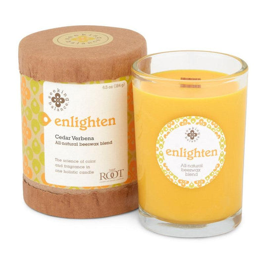 Root Candles Seeking Balance Spa Collection || Enlighten - Cedar Verbena-Nature's Treasures