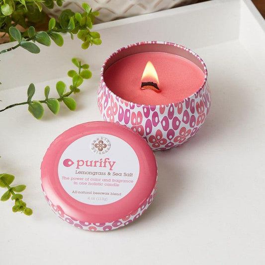 Root Candles Seeking Balance Spa Collection || Purify - Lemongrass & Sea Salt-Nature's Treasures